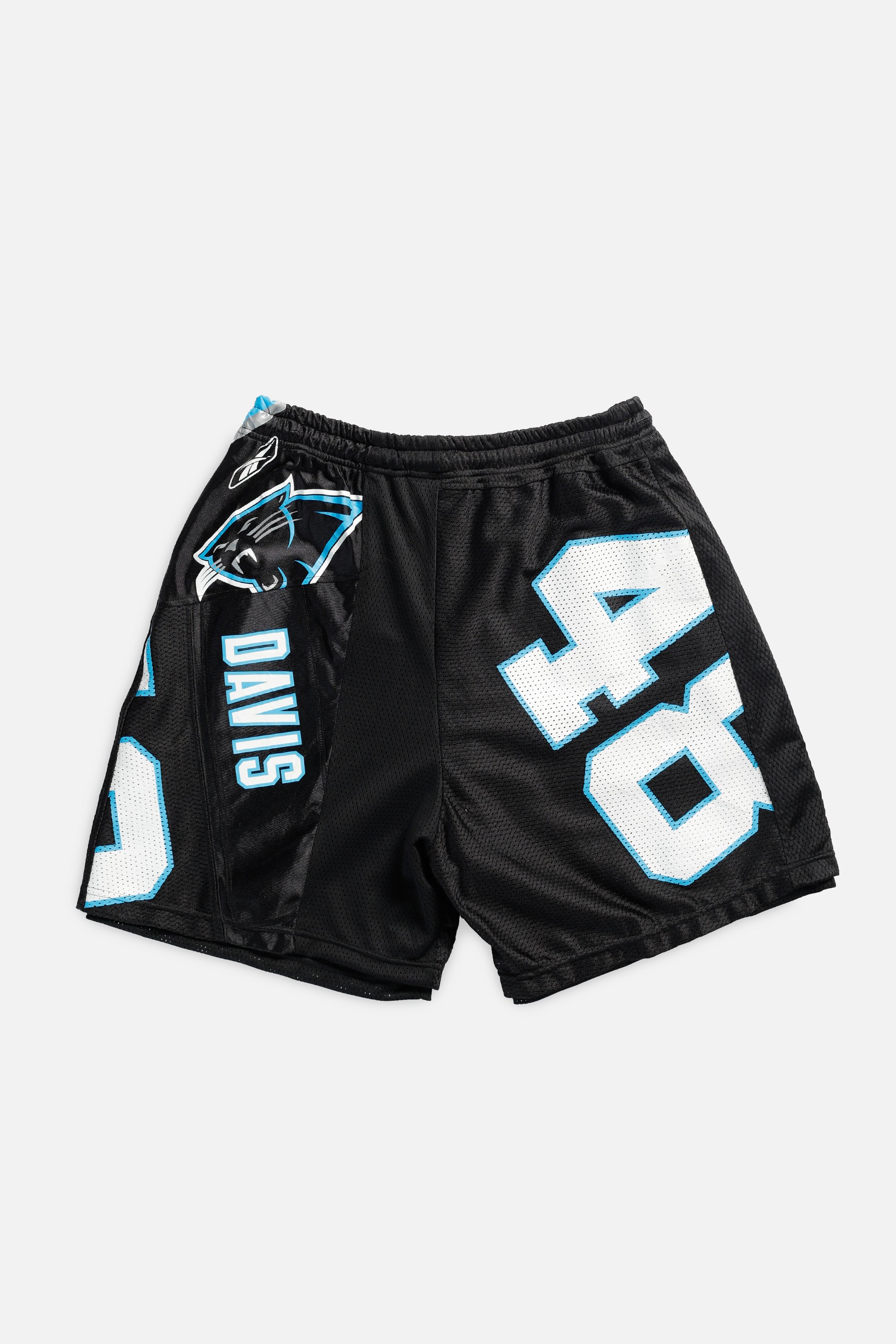 Unisex Rework Carolina Panthers Jersey Shorts - Women's L - Men's M-SHORTS-NFL-Frankie Collective