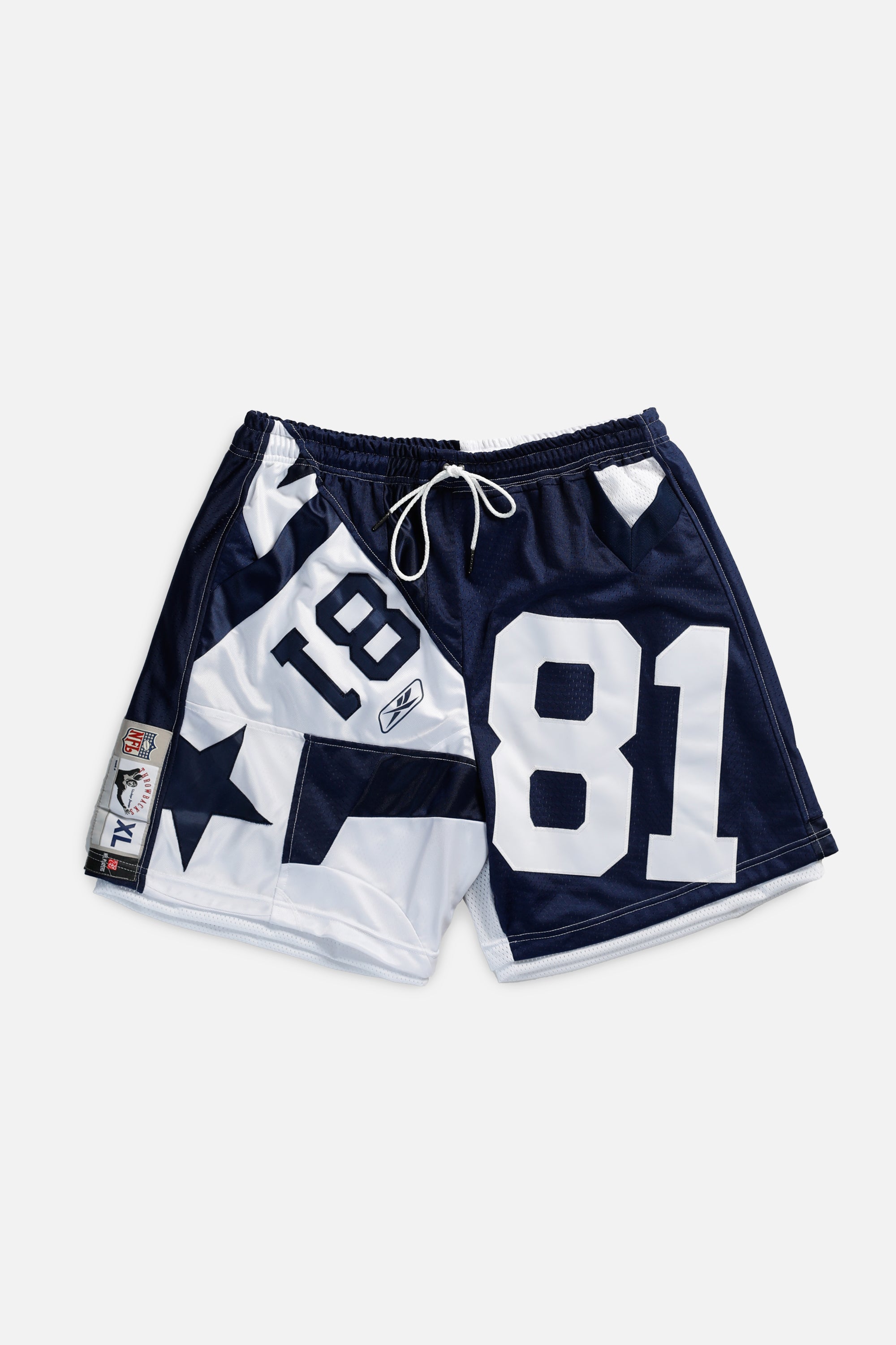Unisex Rework Dallas Cowboys Jersey Shorts - Women's XL - Men's L-SHORTS-NFL-Frankie Collective