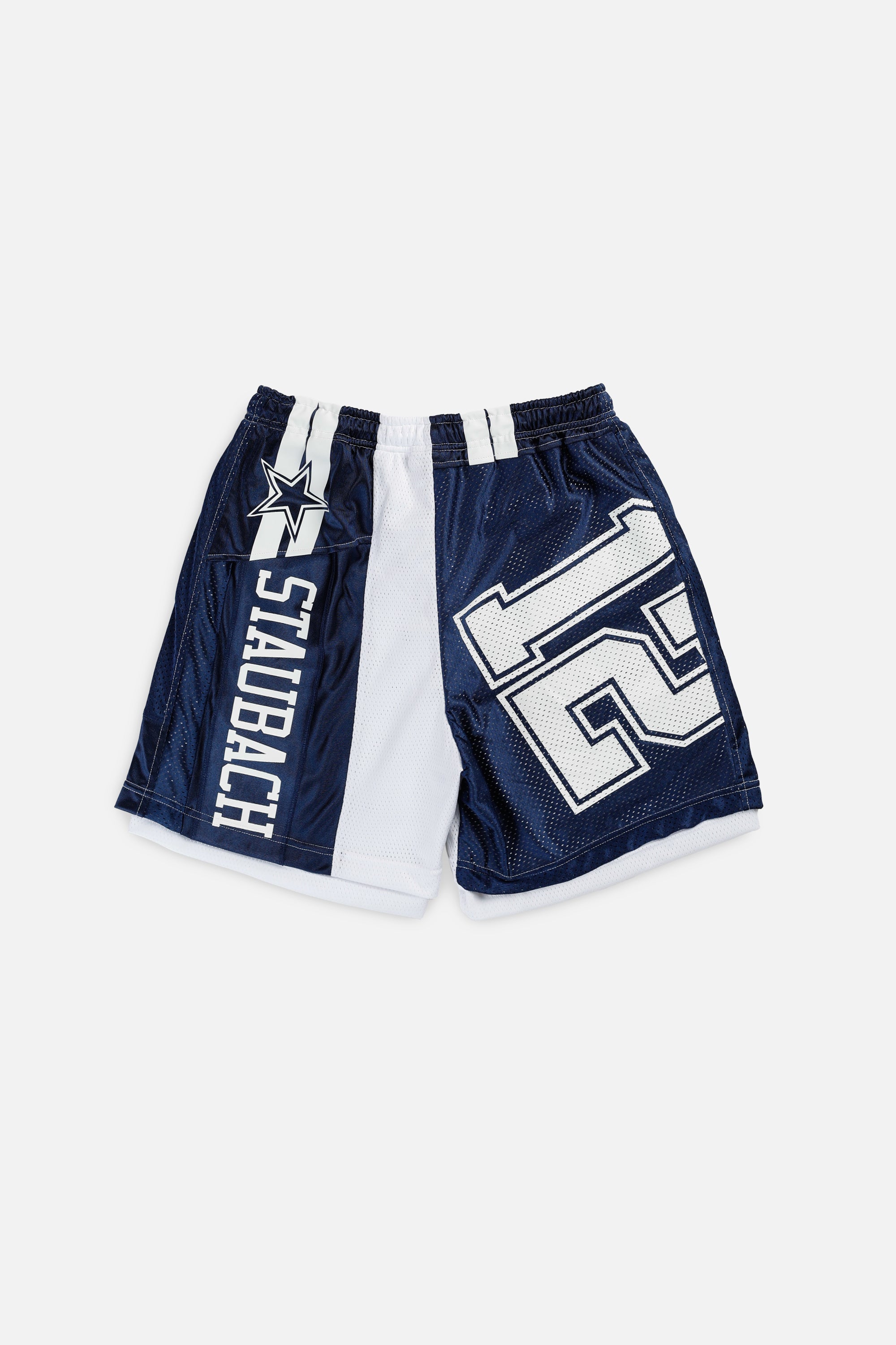 Unisex Rework Dallas Cowboys NFL Jersey Shorts - L-BOTTOMS-NFL-Women's L - Men's M-Frankie Collective Rare Vintage Streetwear Reworks