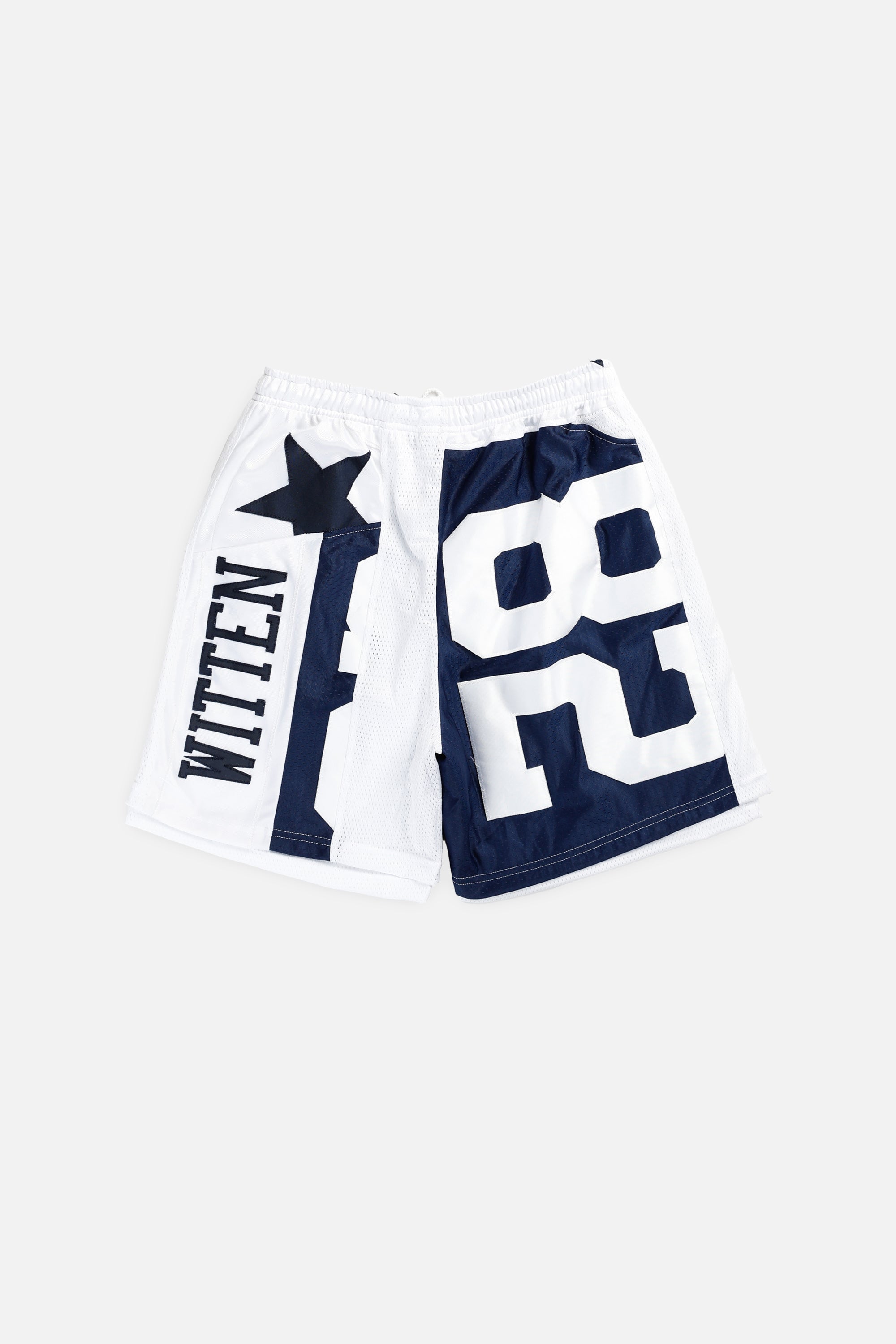 Unisex Rework Dallas Cowboys NFL Jersey Shorts - L-BOTTOMS-NFL-Women's L - Men's M-Frankie Collective Rare Vintage Streetwear Reworks
