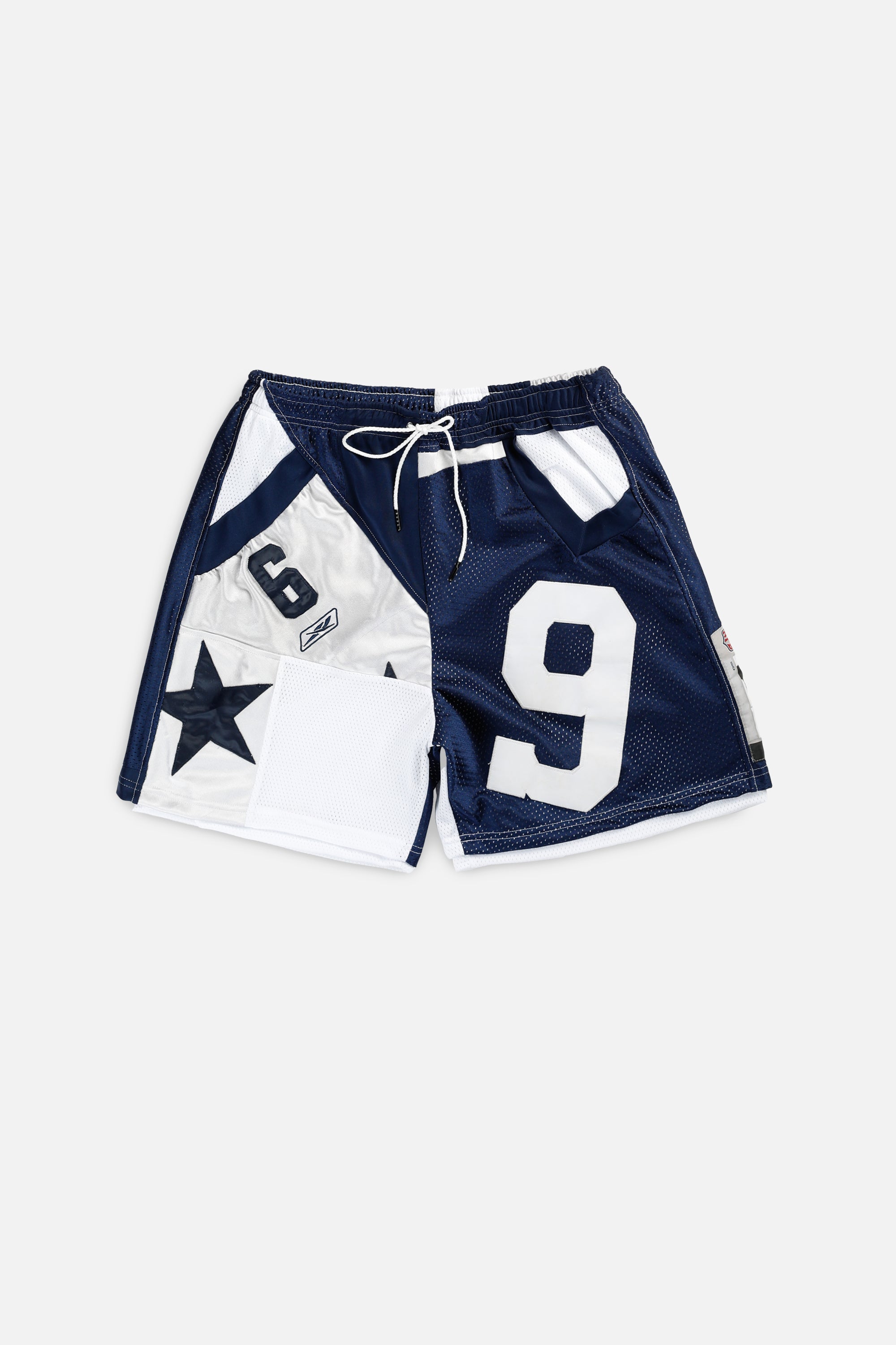 Unisex Rework Dallas Cowboys NFL Jersey Shorts - XL-BOTTOMS-NFL-Women's XL - Men's L-Frankie Collective Rare Vintage Streetwear Reworks