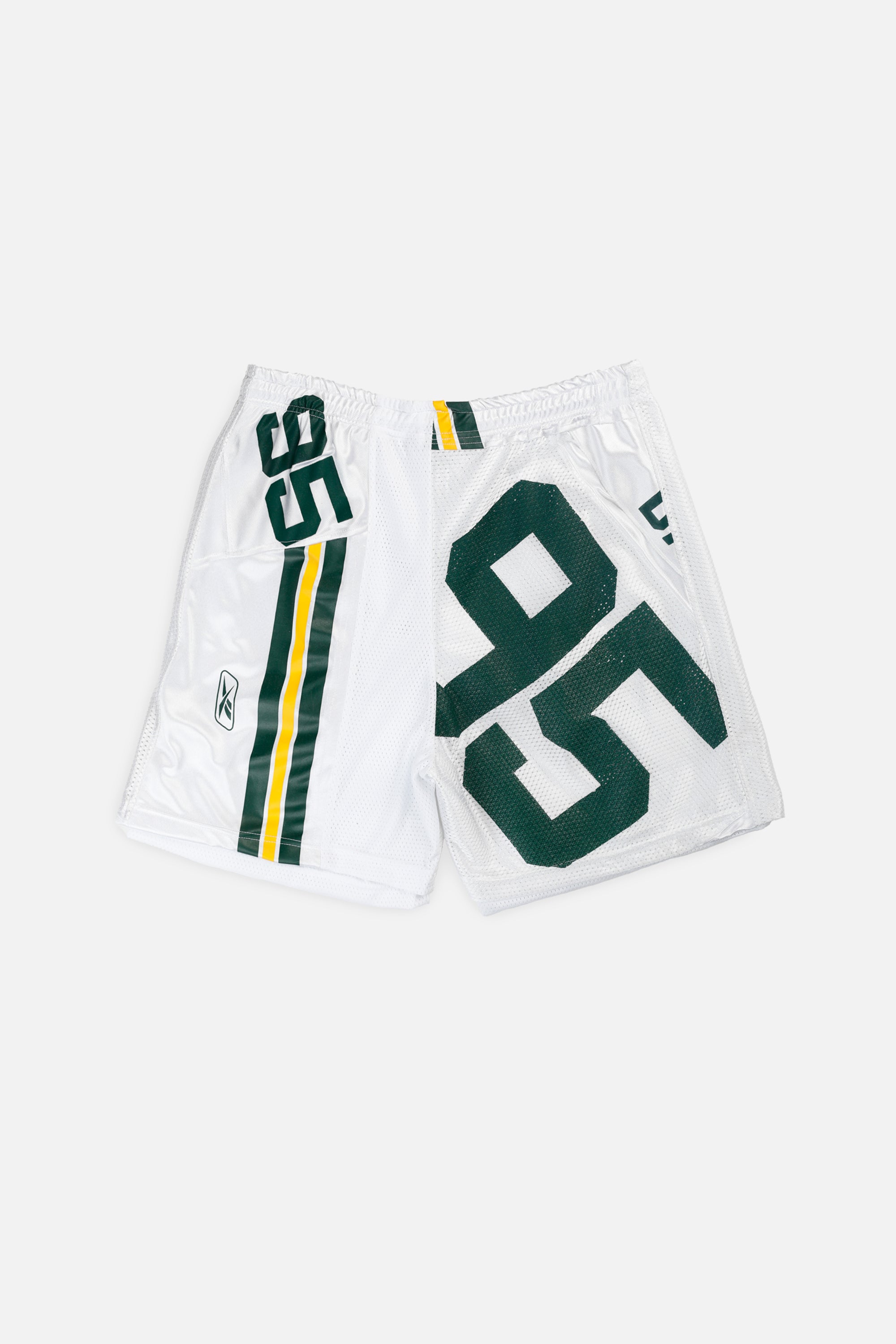 Unisex Rework Green Bay Packers NFL Jersey Shorts - XL-BOTTOMS-NFL-Women's XL - Men's L-Frankie Collective Rare Vintage Streetwear Reworks