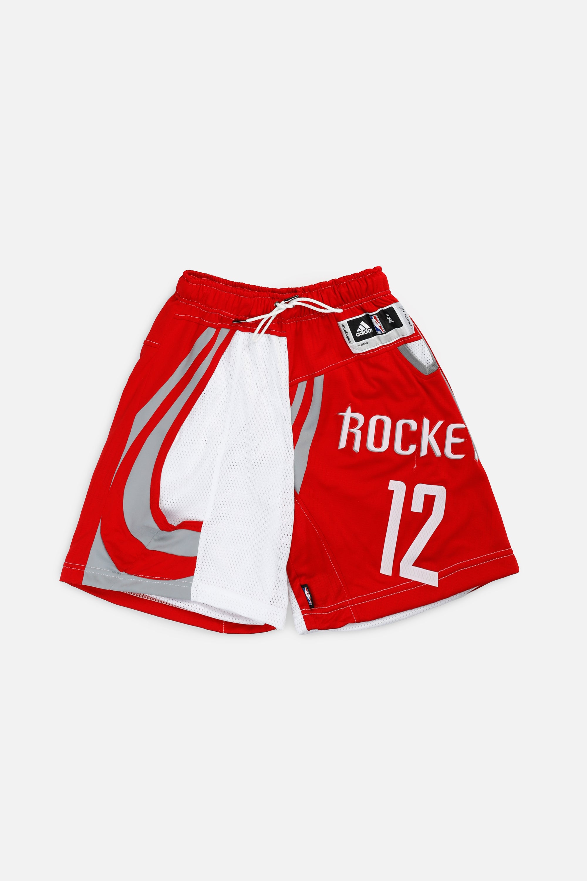 Unisex Rework Houston Rockets NBA Jersey Shorts - XS-BOTTOMS-NBA-Women's XS - Men's XXS-Frankie Collective Rare Vintage Streetwear Reworks
