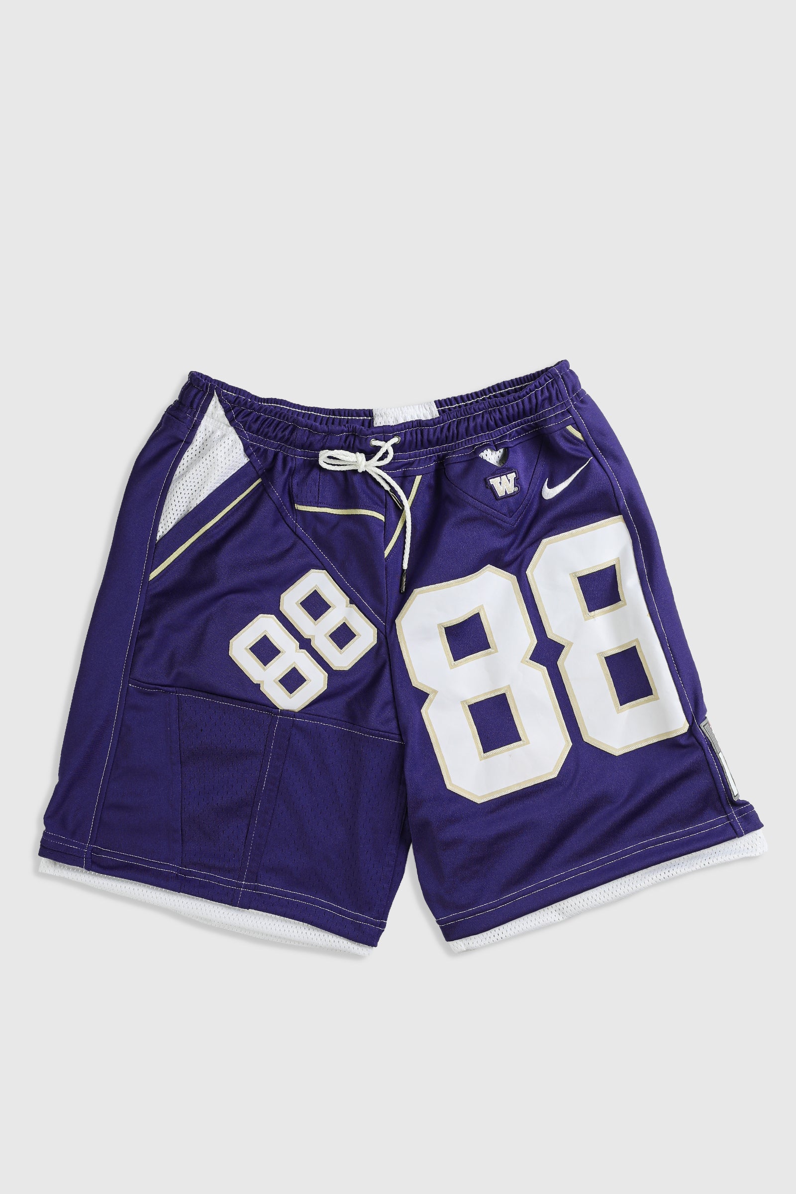 Unisex Rework Huskies Jersey Shorts - Women-L, Men-M-BOTTOMS-NFL-Frankie Collective Rare Vintage Streetwear Reworks