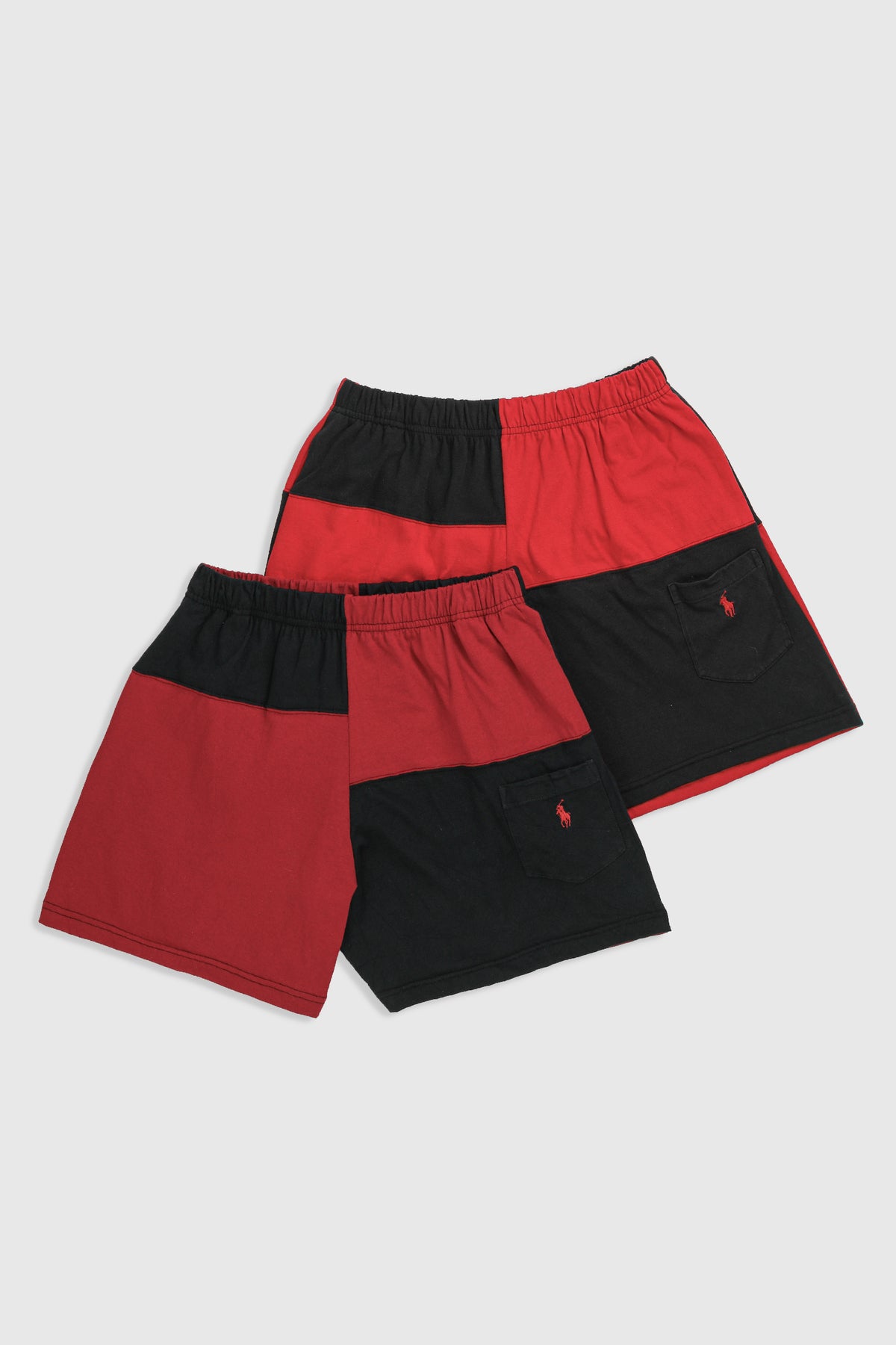 Unisex Rework Patchwork Tee Shorts - XS, S, M, L-BOTTOMS-vendor-unknown-XS-Frankie Collective Rare Vintage Streetwear Reworks