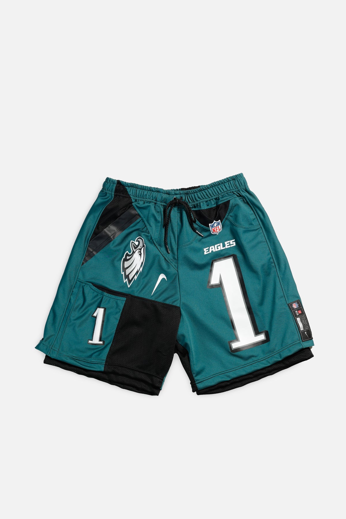 Unisex Rework Philadelphia Eagles Jersey Shorts - M-SHORTS-NFL-Frankie Collective