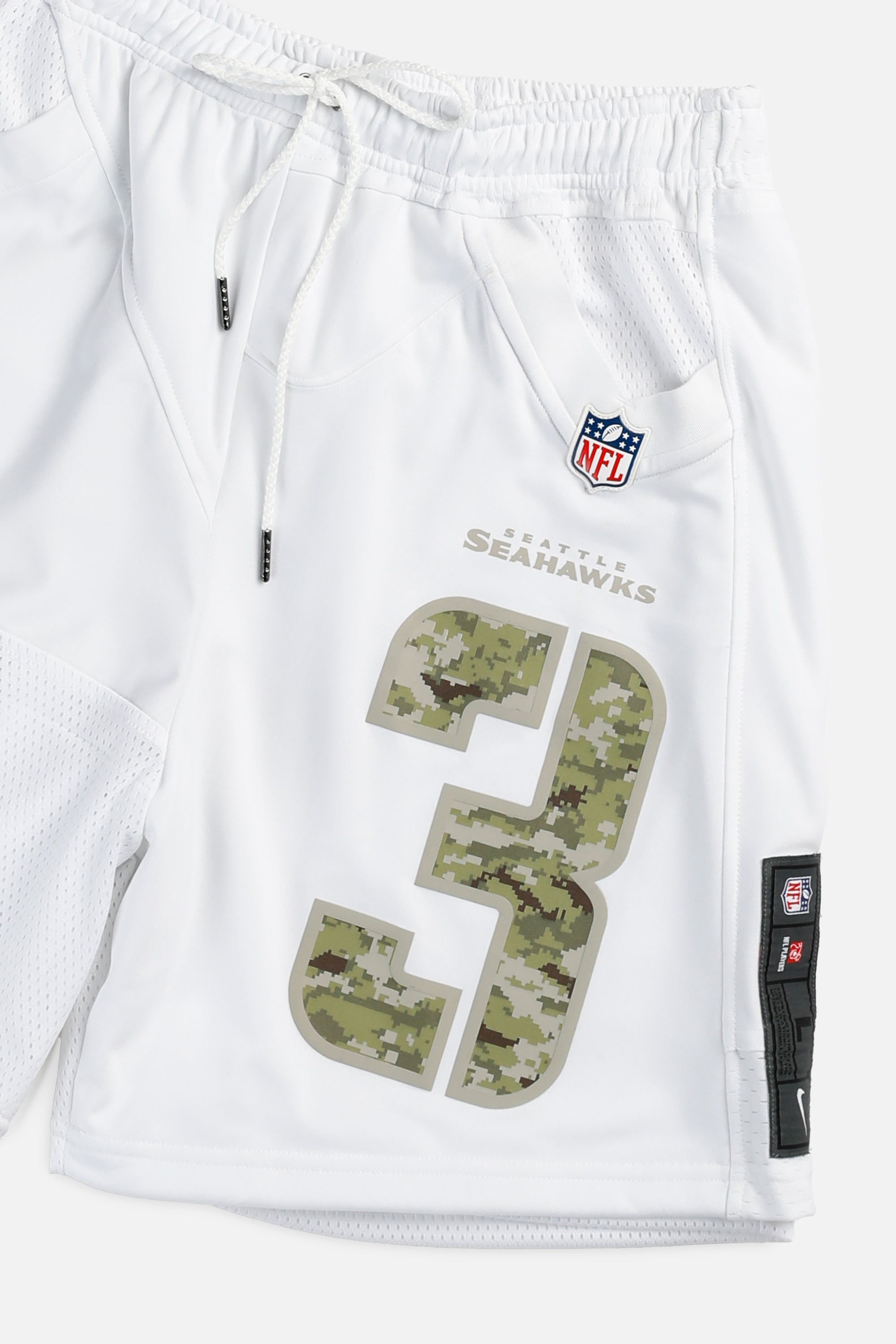 Unisex Rework Seattle Seahawks NFL Jersey Shorts - M-BOTTOMS-NFL-Women's M - Men's S-Frankie Collective Rare Vintage Streetwear Reworks