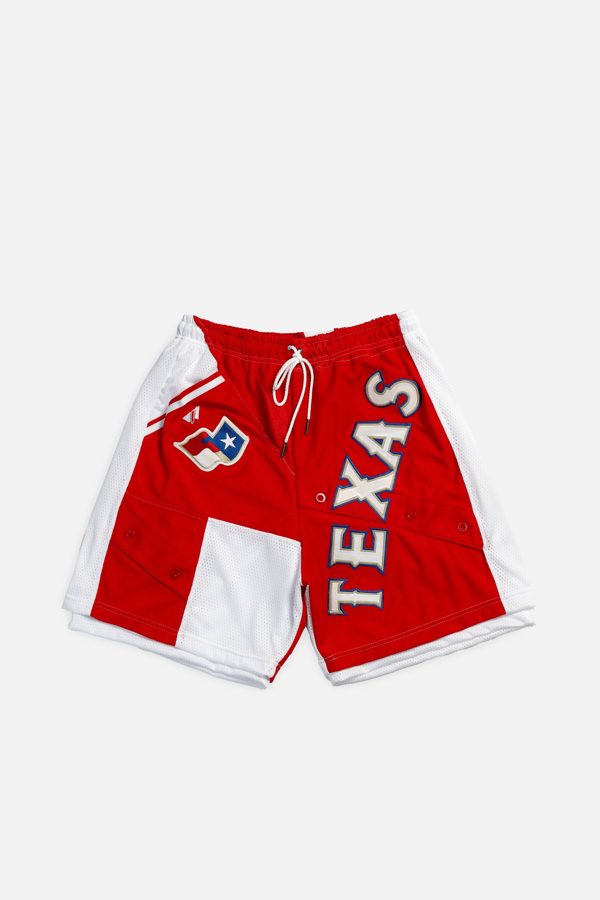 Unisex Rework Texas Rangers Jersey Shorts - Women's M - Men's S-SHORTS-MLB-Frankie Collective