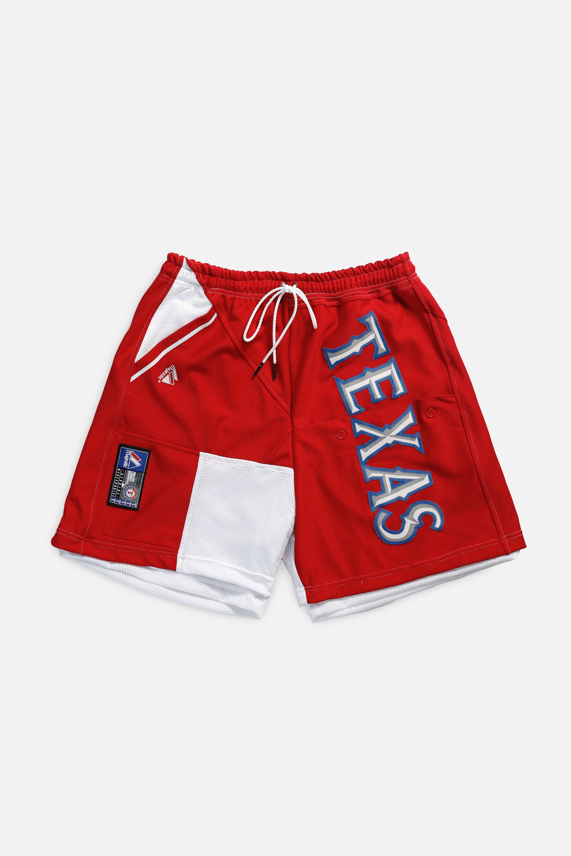 Unisex Rework Texas Rangers MLB Jersey Shorts - Women's L - Men's M-SHORTS-MLB-Frankie Collective