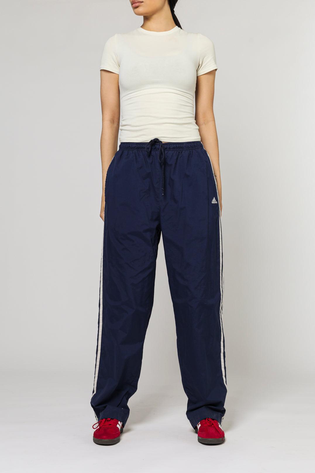 Vintage Adidas Windbreaker Pants - XS, S, M, L, XL-BOTTOMS-Adidas-XS-Petite-Frankie Collective Rare Vintage Streetwear Reworks