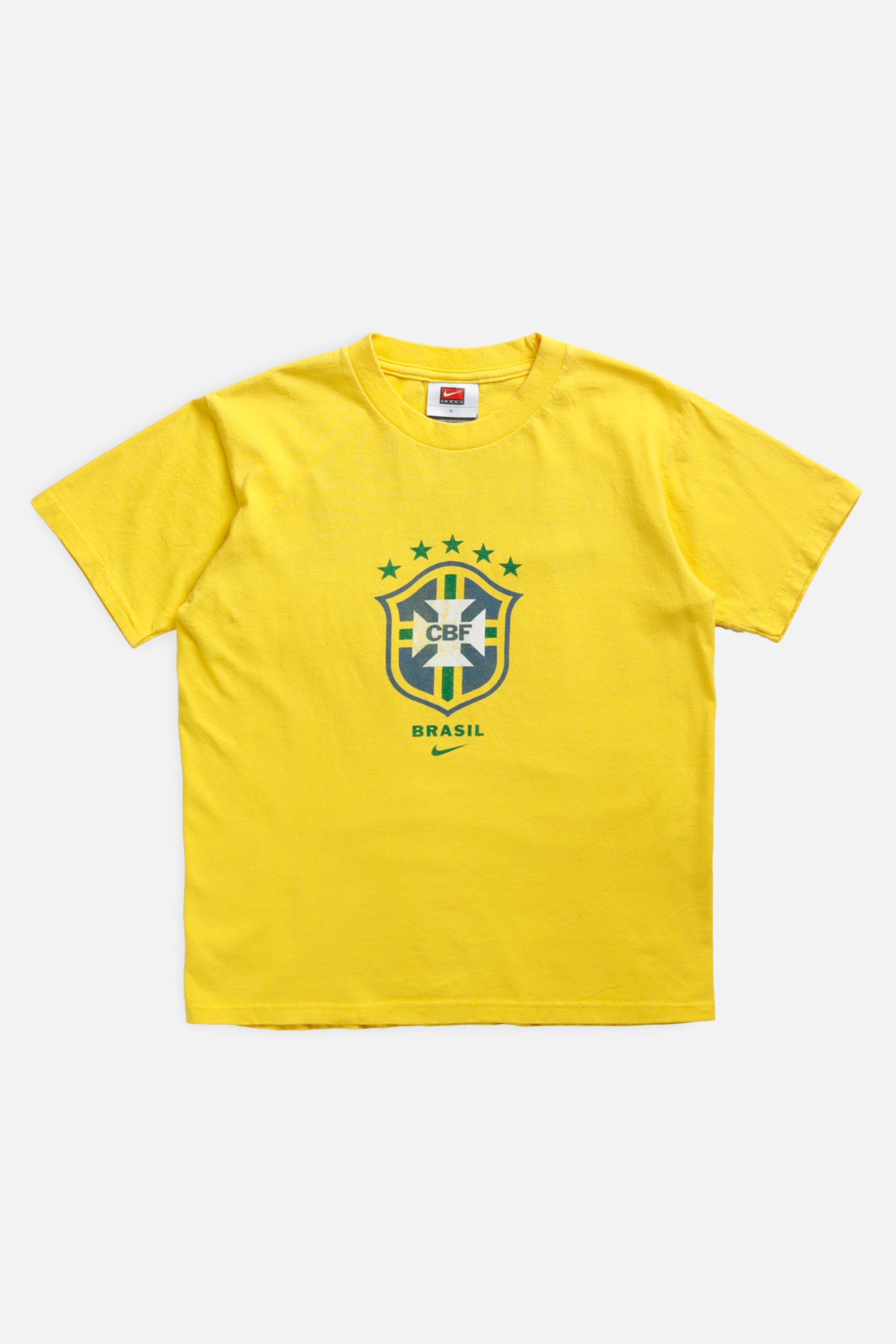 Vintage Brazil Soccer Tee - S-TSHIRTS-vendor-unknown-S-Frankie Collective Rare Vintage Streetwear Reworks