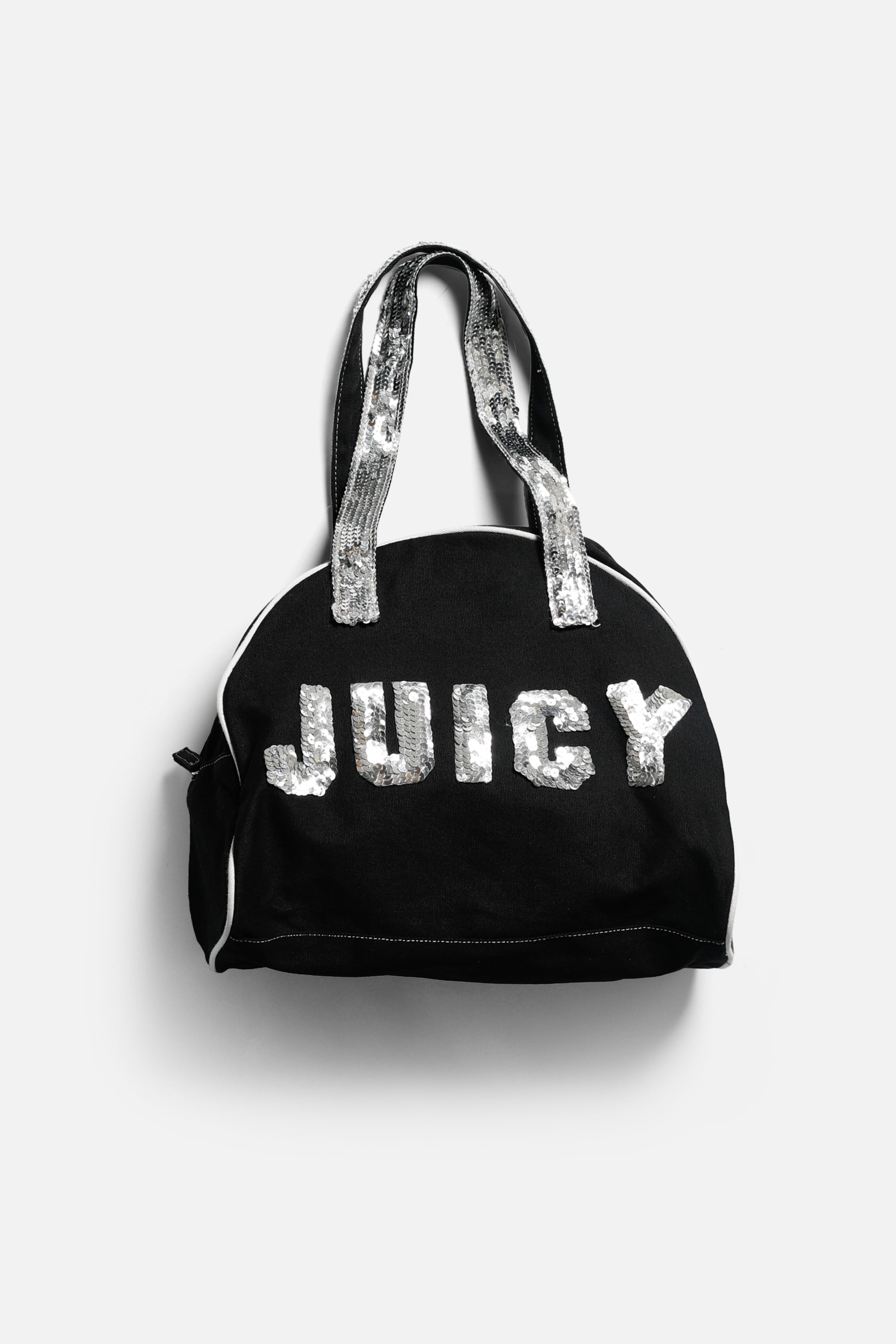 [新品]Juicy Couture 黒 ボストンバッグ Juicy Couture Jumbo Size Black Velour / Pink Logo Duffle Bag | eBay