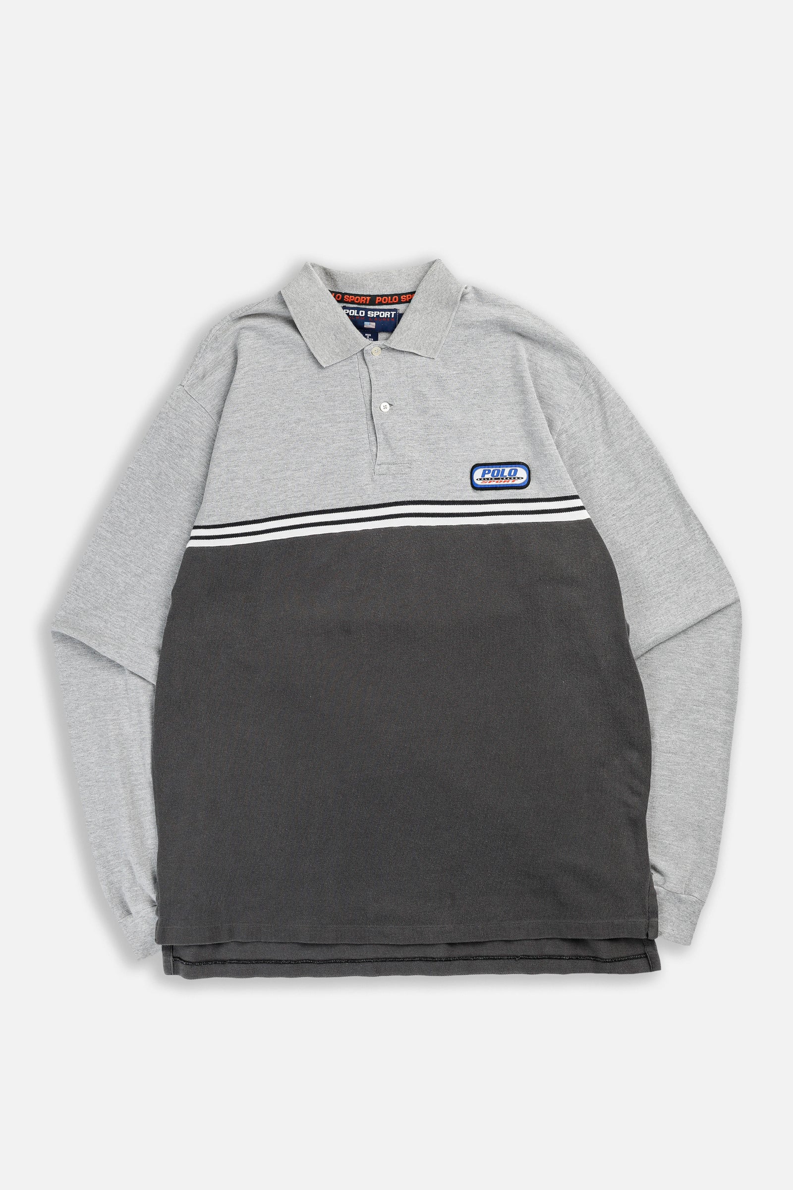 Vintage Long Sleeve Collared Tee - L-TOPS-vendor-unknown-L-Frankie Collective Rare Vintage Streetwear Reworks