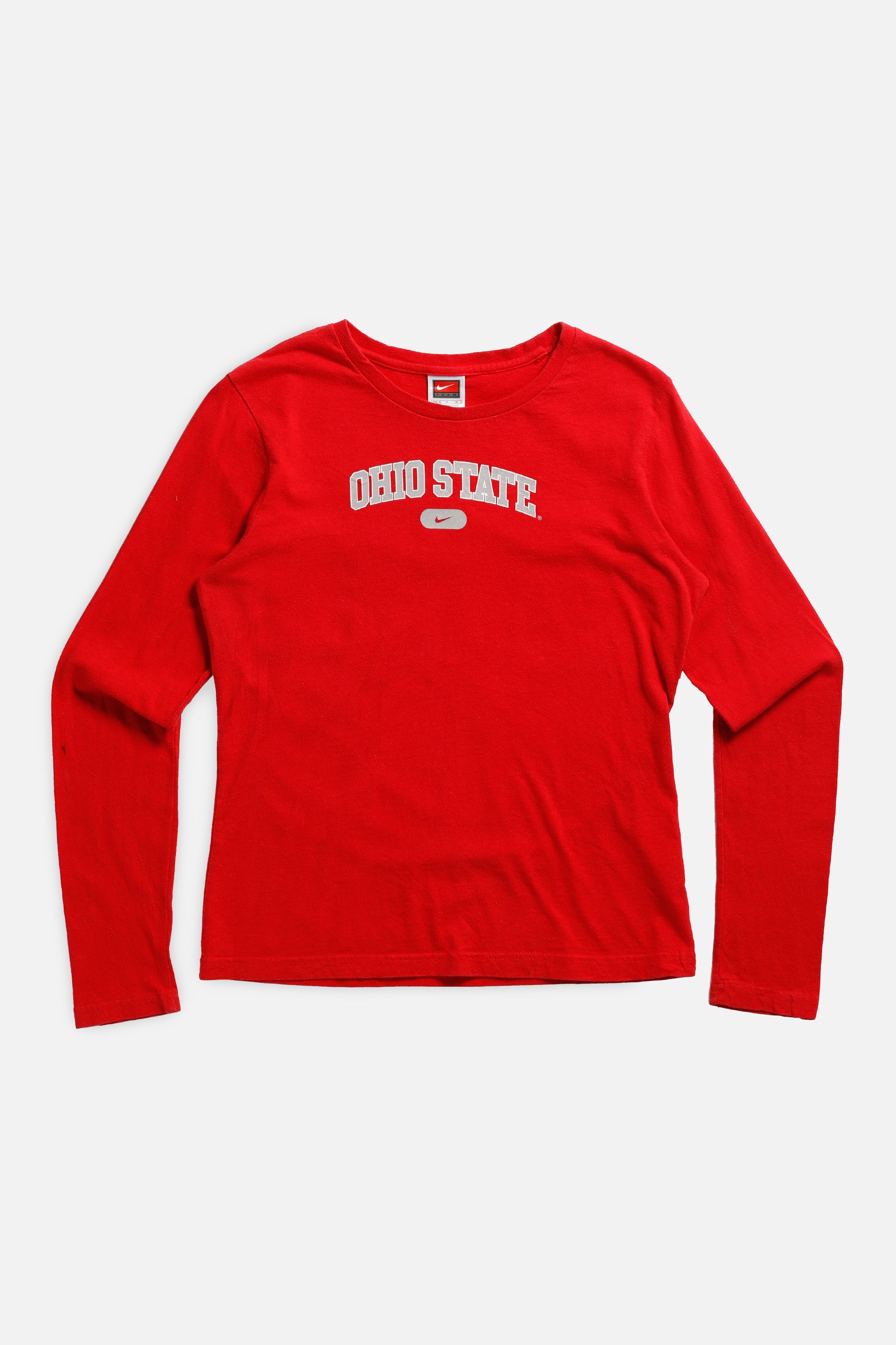 Vintage Ohio State Varsity Longsleeve Baby Tee - Women's XS-T-SHIRTS-Varsity-Frankie Collective