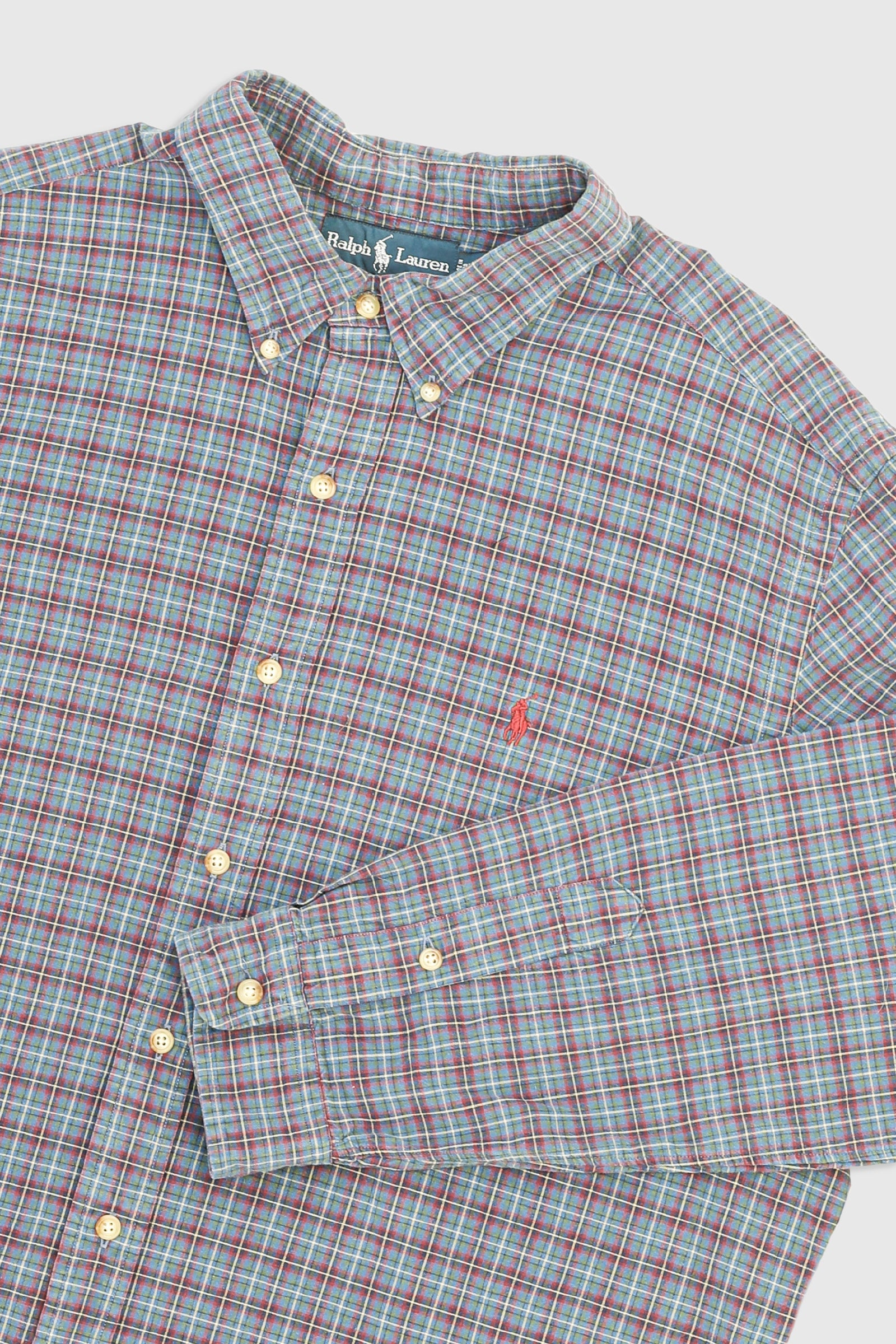 Vintage Plaid Long Sleeve Shirt-T-SHIRTS-vendor-unknown-Frankie Collective