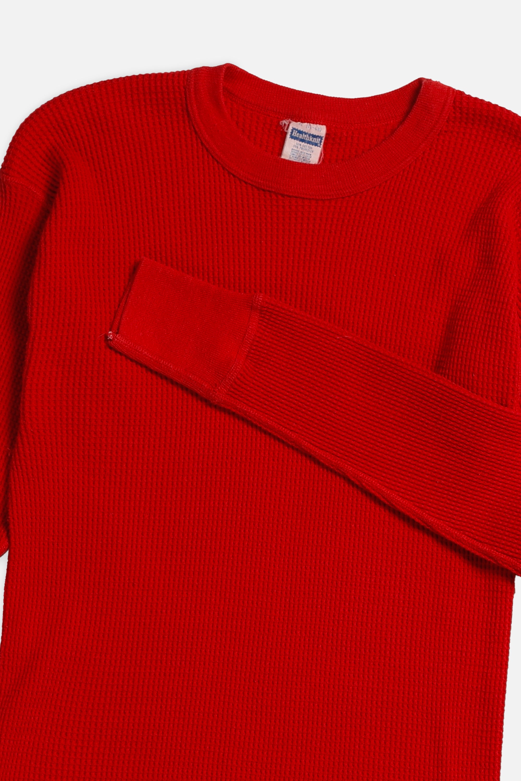 Vintage Red Waffleknit Tee - XS-SWEATERS-Frankie Collective