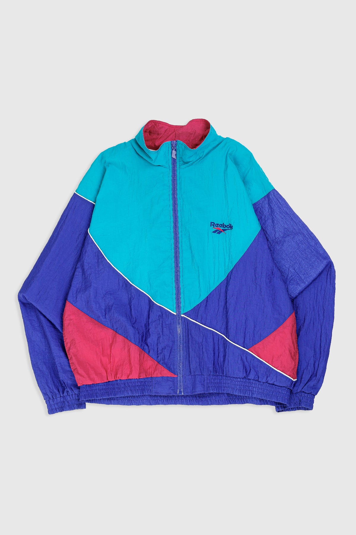 Vintage Reebok Windbreaker Jacket - XL-JACKETS-Reebok-Frankie Collective Rare Vintage Streetwear Reworks