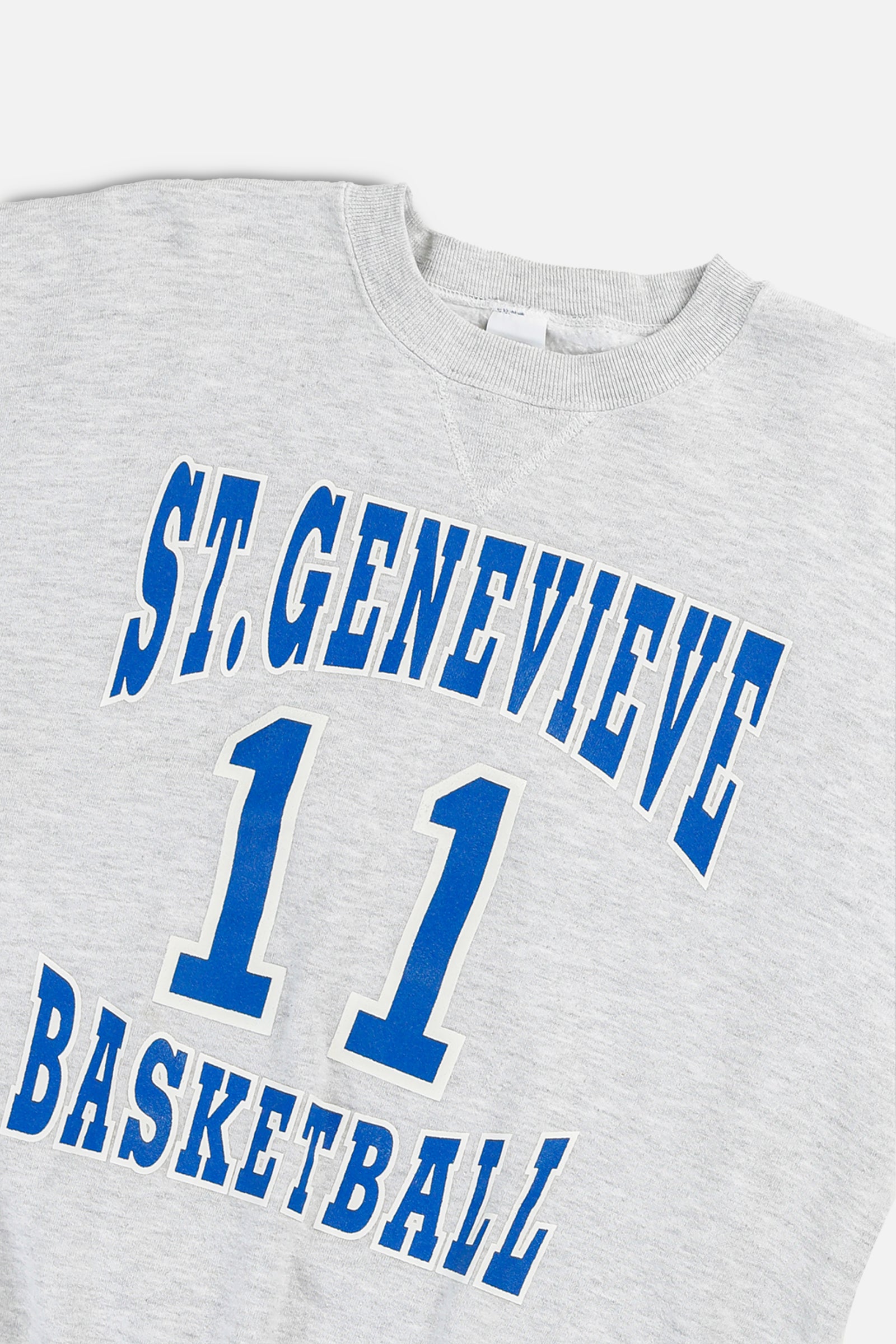 Vintage St. Genevieve Basketball Sweatshirt - L-SWEATERS-vendor-unknown-L-Frankie Collective Rare Vintage Streetwear Reworks