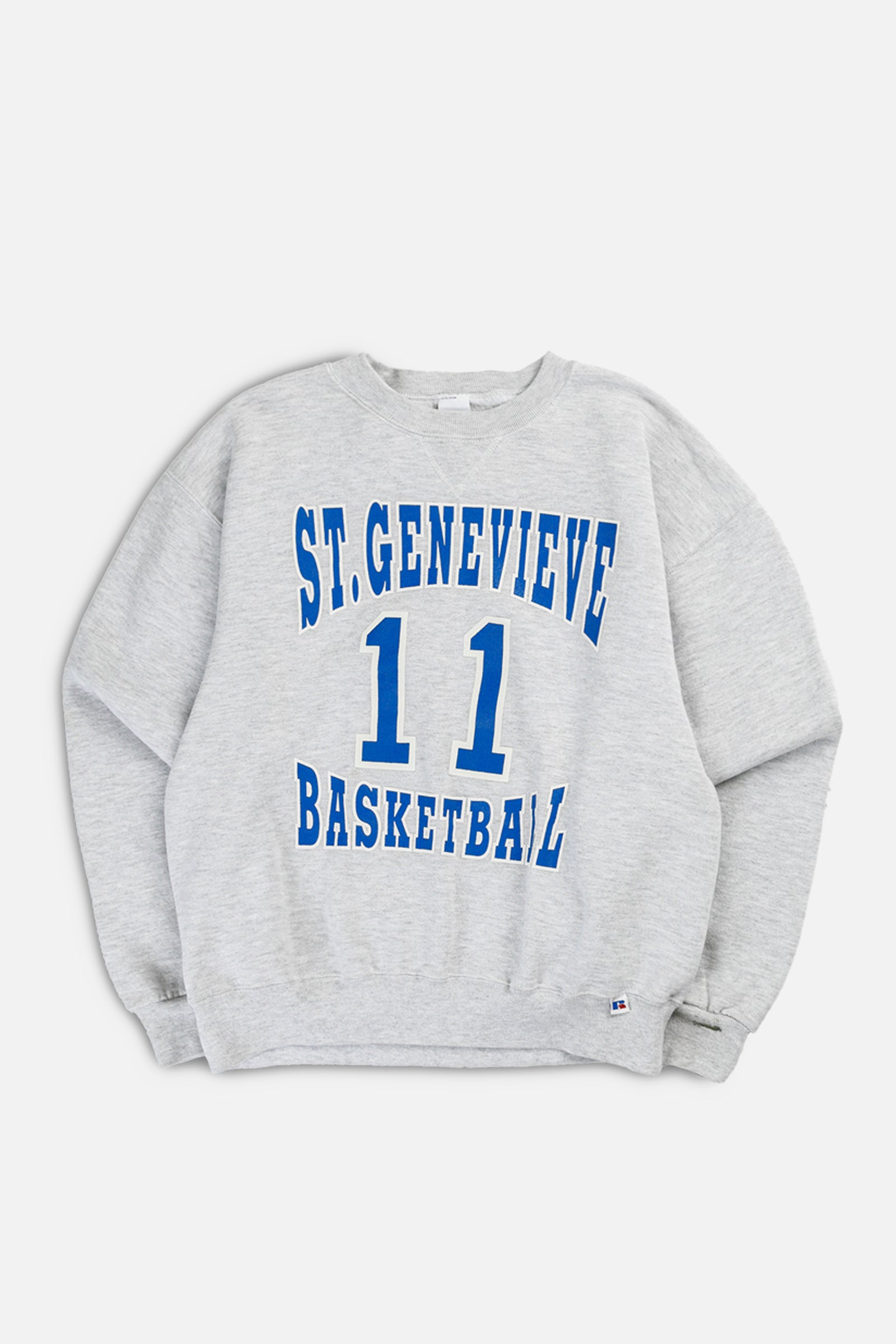 Vintage St. Genevieve Basketball Sweatshirt - L-SWEATERS-vendor-unknown-L-Frankie Collective Rare Vintage Streetwear Reworks