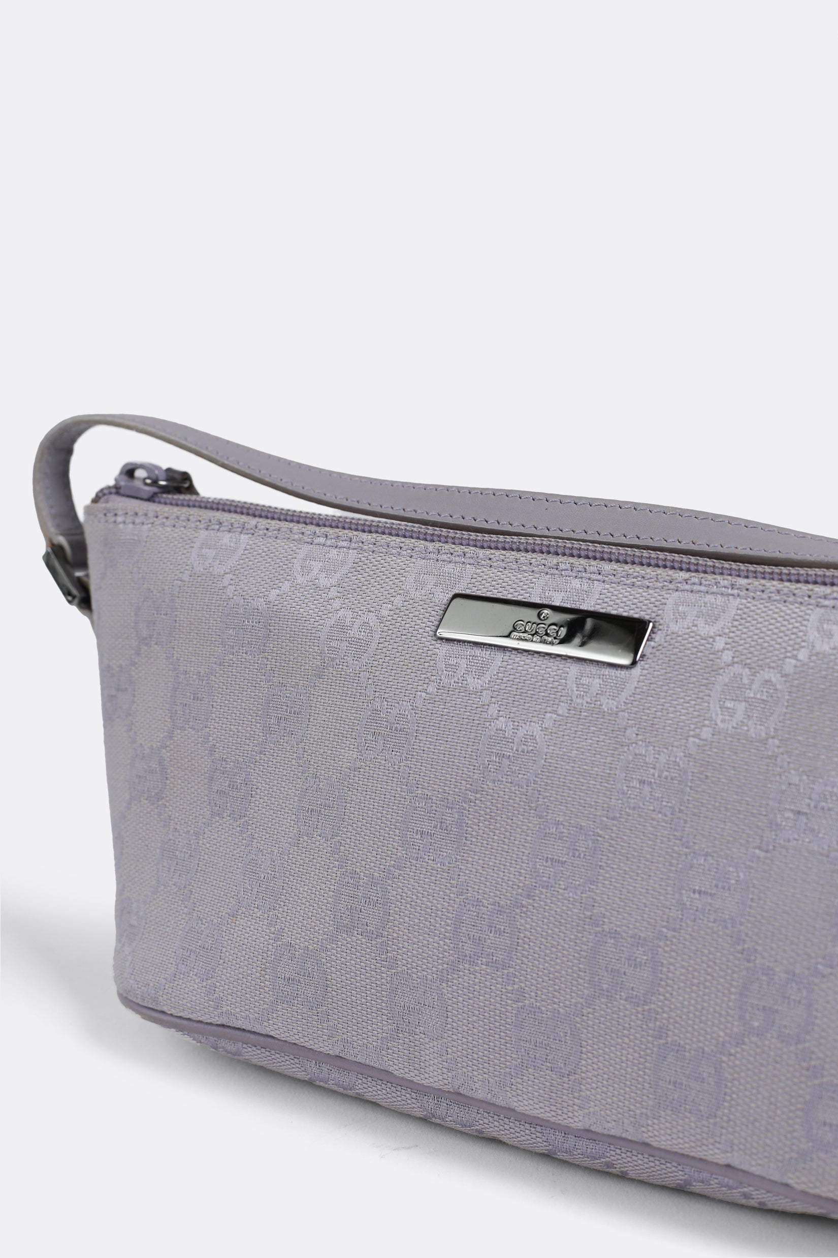 Gucci Vintage Flora Fabric Chain Pochette Shoulder Bag Off-White With Box
