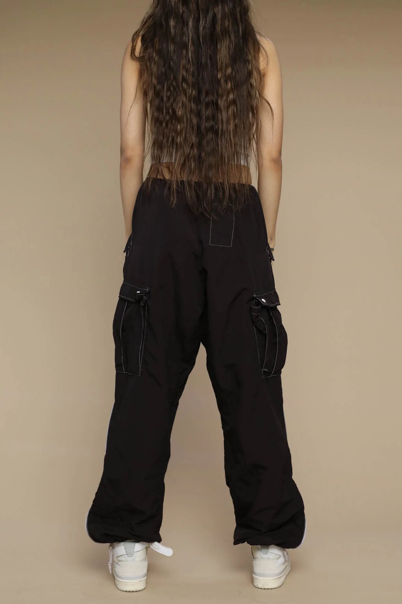 Vintage Rework Chocolate Parachute Pants-PANTS-Frankie Collective