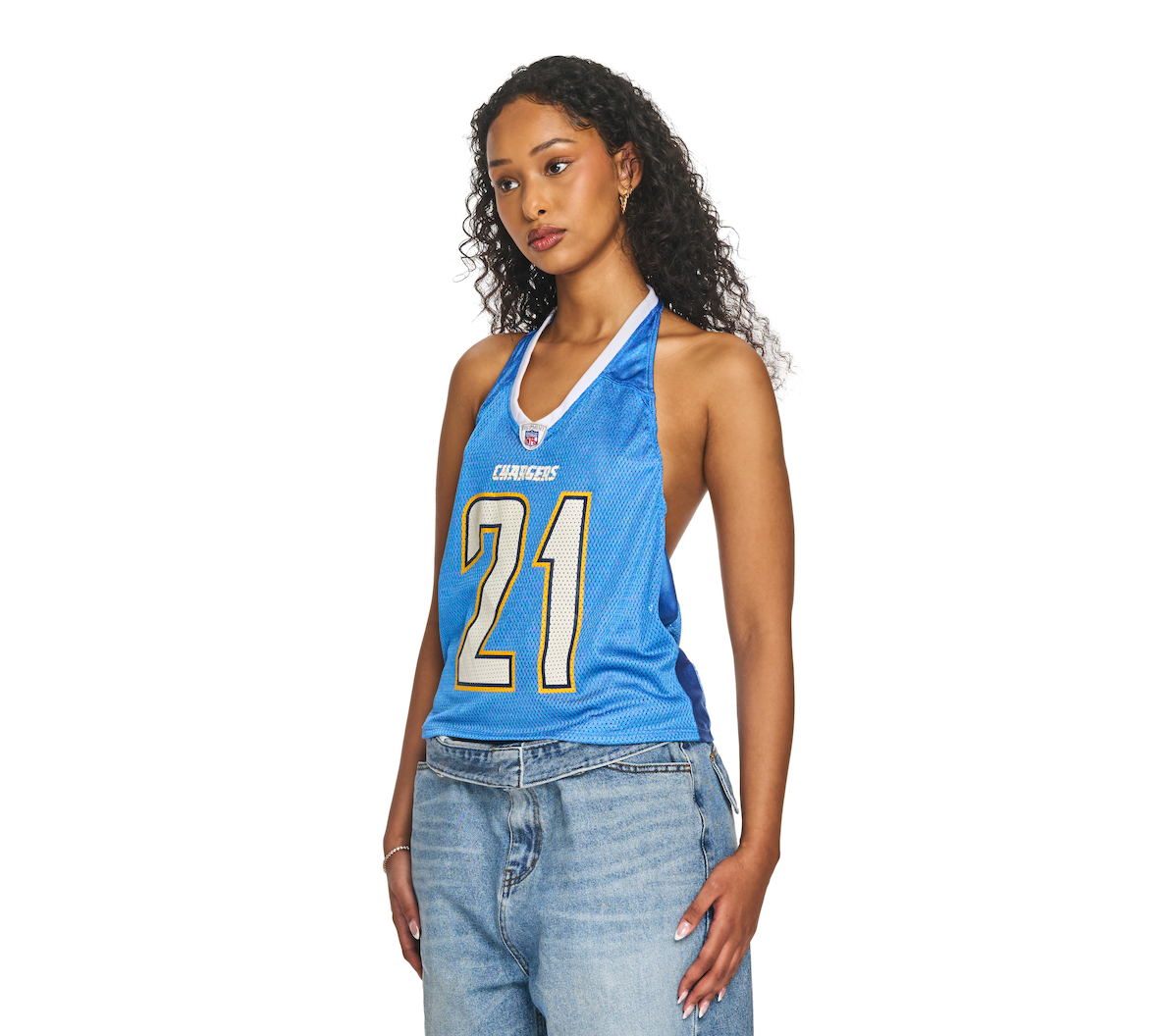 Rework Jersey Halter Top