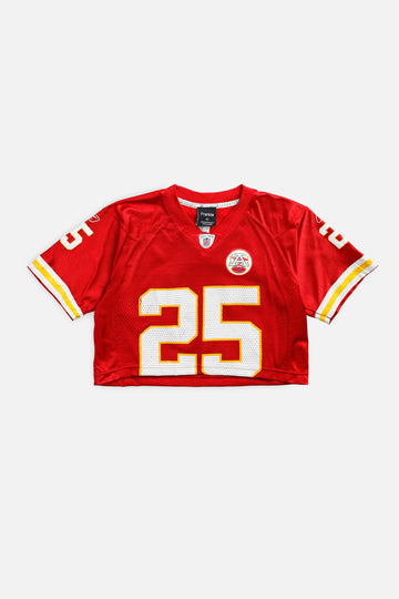 Rework Crop Kansas City Chiefs NFL Jersey - XS