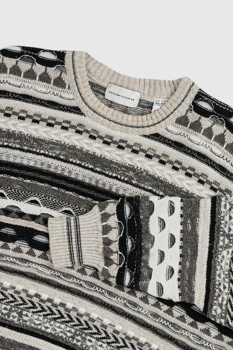 Vintage Coogi Style Knit Sweater - M