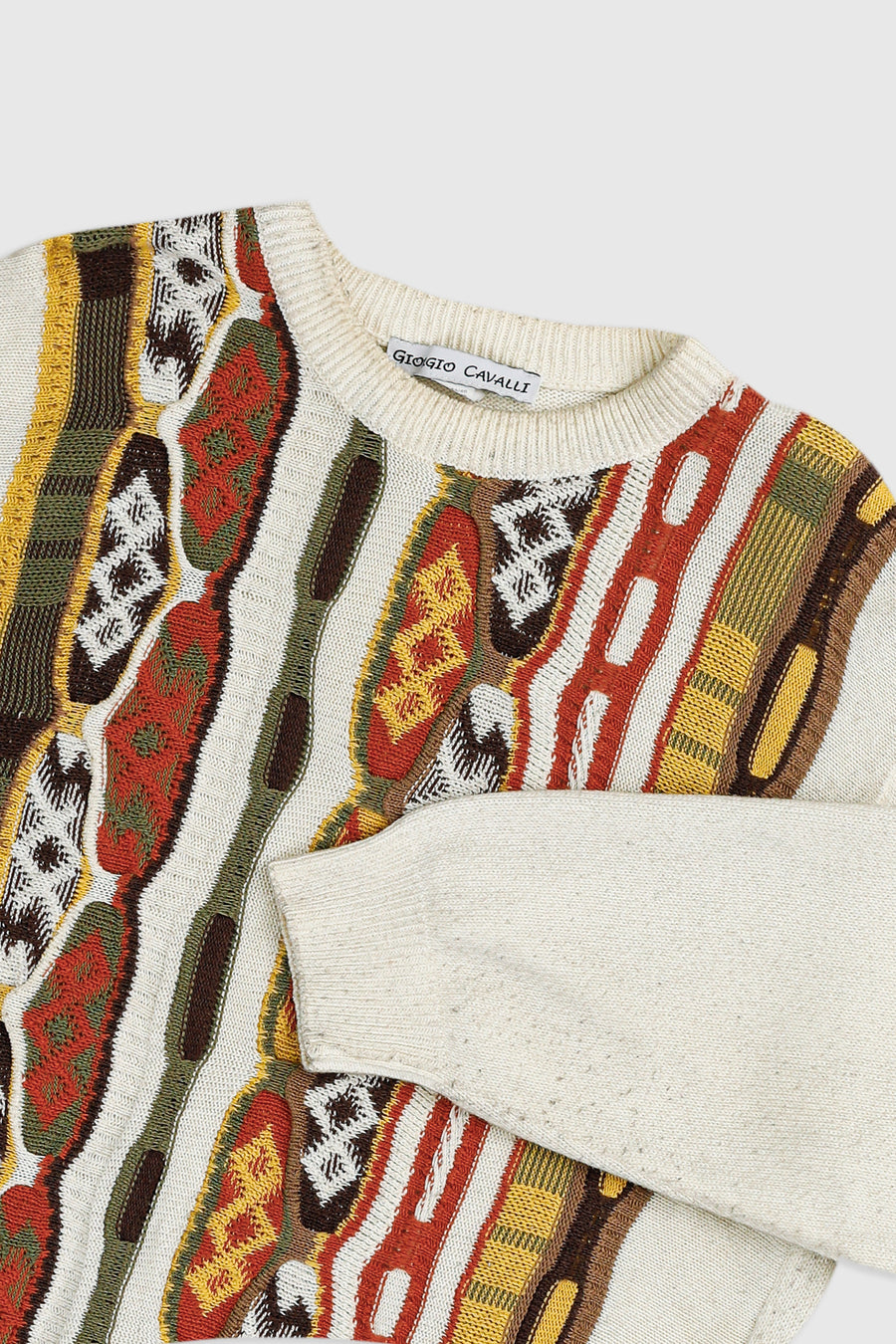 Vintage Coogi Style Knit Sweater - M