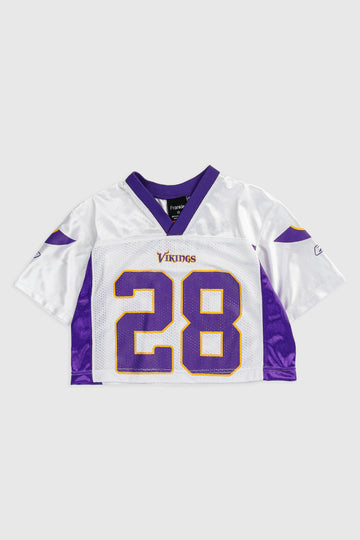 Rework Crop Minnesota Vikings NFL Jersey - XS