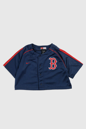 Rework Crop Boston Red Sox MLB Jersey - L