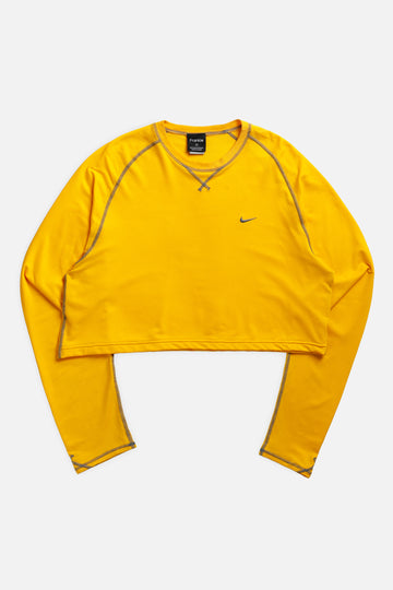 Rework Nike Crop Long Sleeve Tee - XL