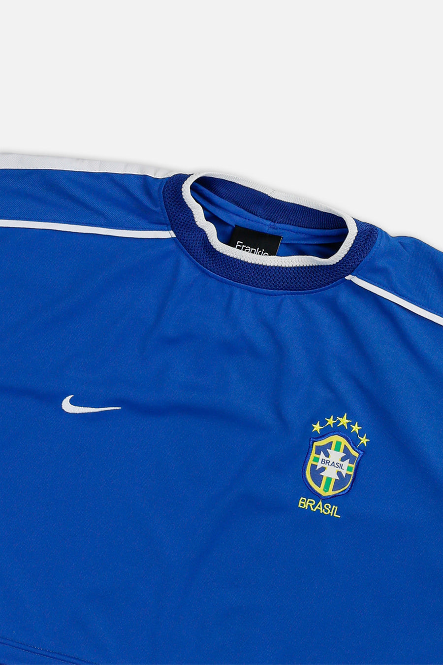 Rework Crop Brazil Soccer Jersey - L