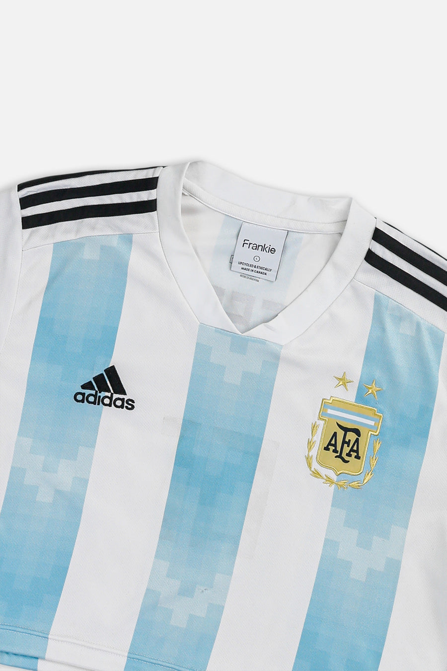 Rework Crop Argentina Soccer Jersey - L