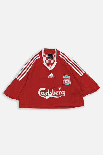 Rework Crop Liverpool Soccer Jersey - L