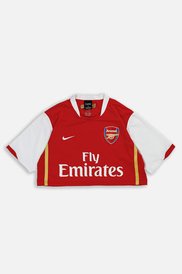 Rework Crop Arsenal Soccer Jersey - L
