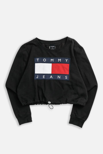 Rework Tommy Cinched Crop Sweatshirt - XL