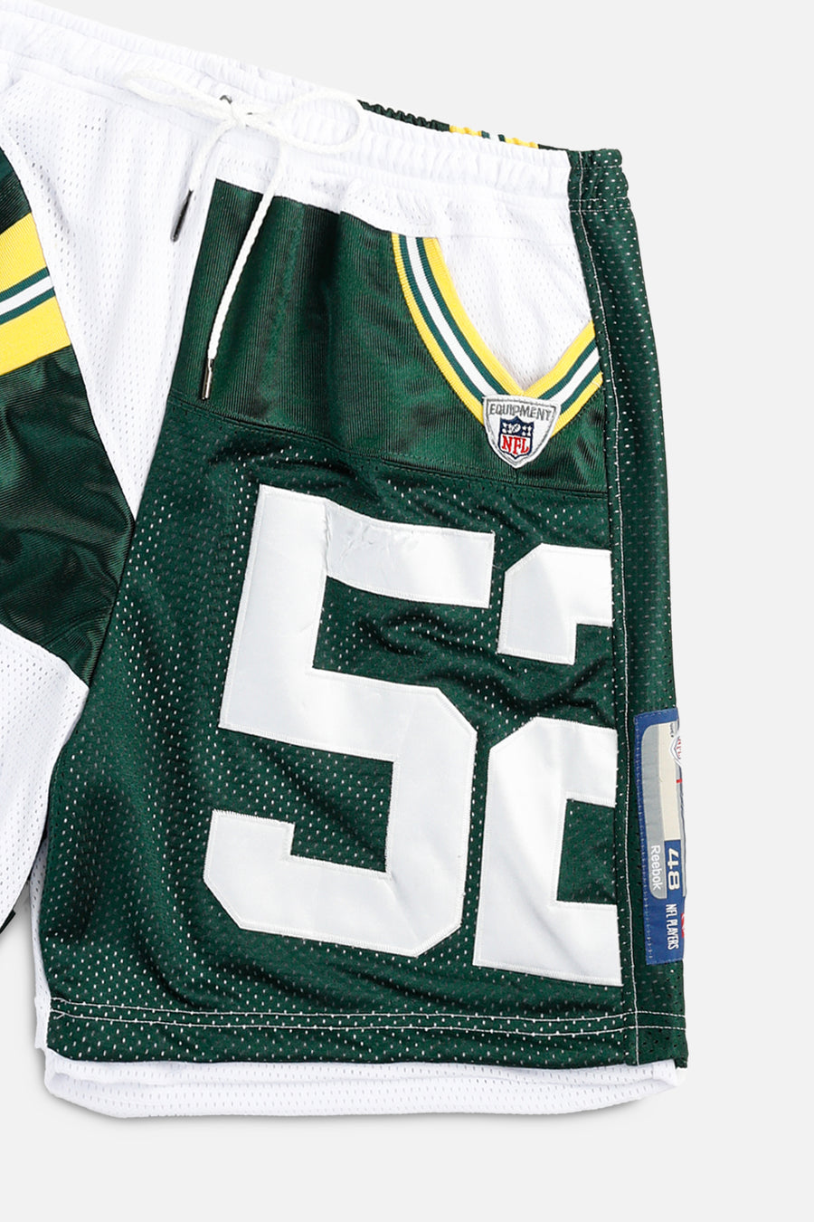 Unisex Rework Greenbay Packers NFL Jersey Shorts - XL