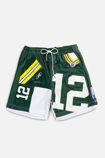Unisex Rework Greenbay Packers NFL Jersey Shorts - L