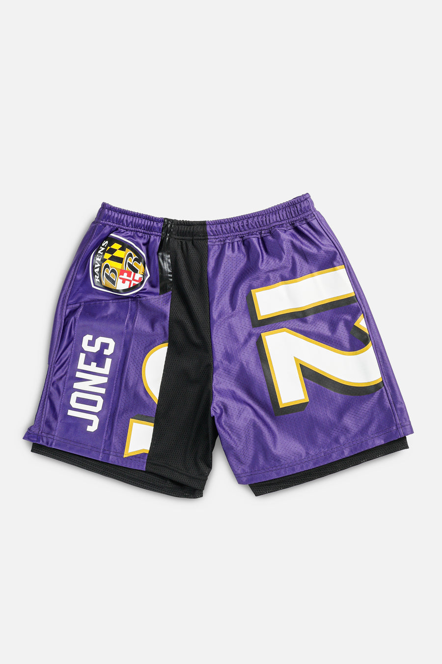Unisex Rework Baltimore Ravens NFL Jersey Shorts - XXL