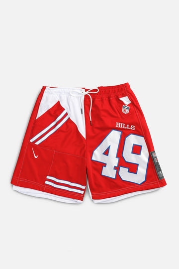 Unisex Rework Buffalo Bills NFL Jersey Shorts - XL