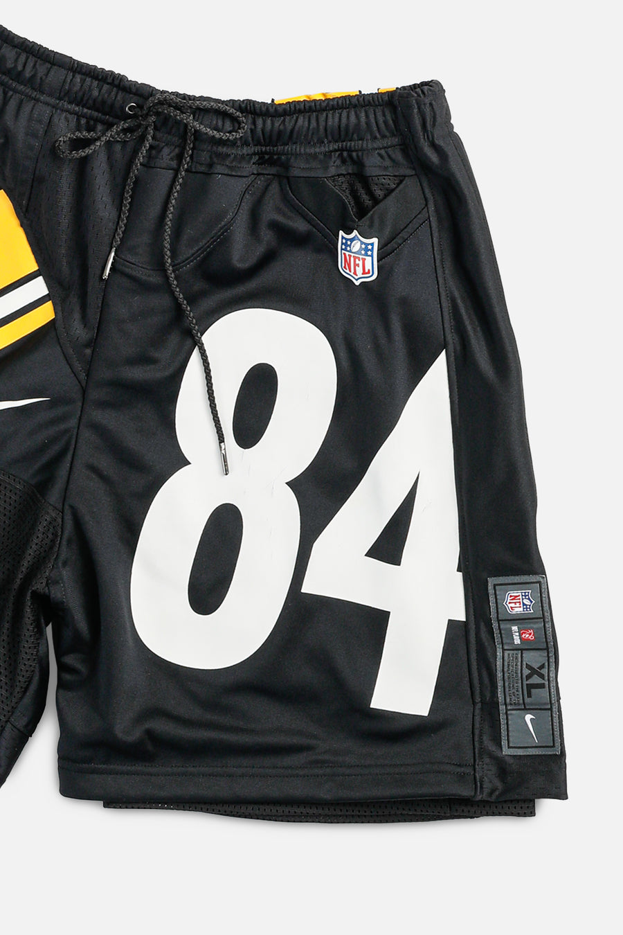 Unisex Rework Pittsburgh Steelers NFL Jersey Shorts - L