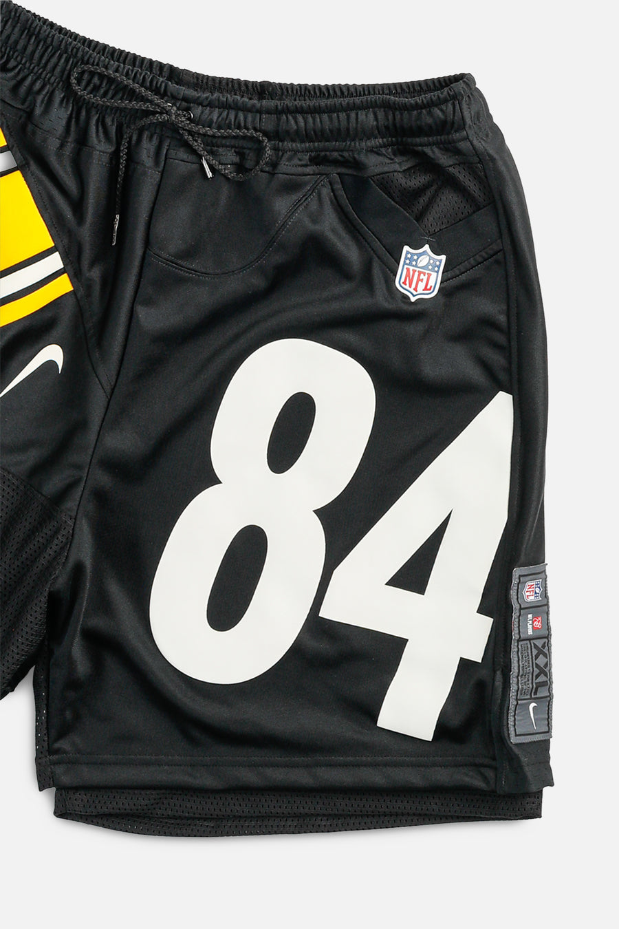 Unisex Rework Pittsburgh Steelers NFL Jersey Shorts - XXL