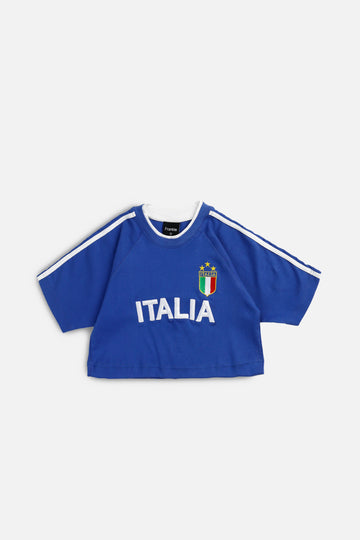 Rework Crop Italy Soccer Jersey - XS