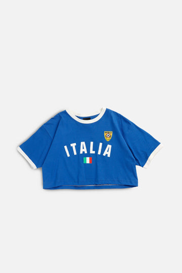 Rework Crop Italy Soccer Jersey - L