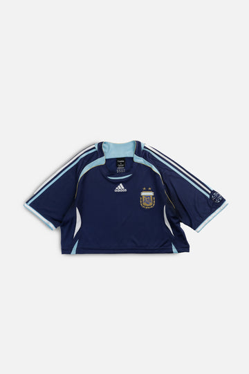 Rework Crop Argentina Soccer Jersey - XL