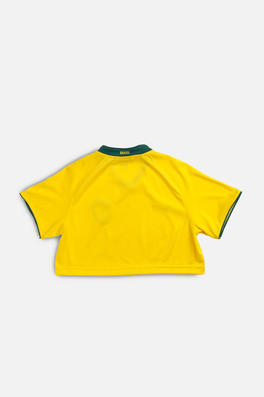 Rework Crop Brazil Soccer Jersey - S