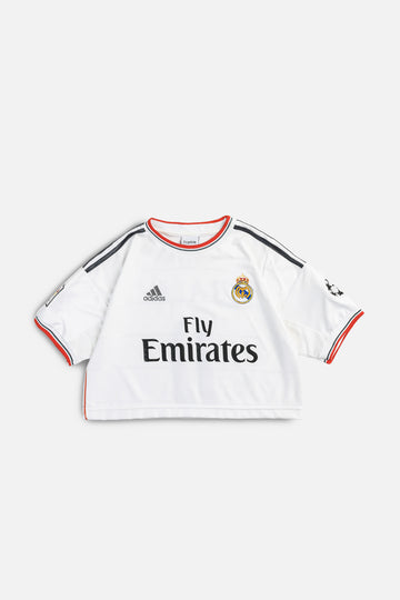 Rework Crop Madrid Soccer Jersey - M