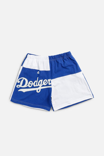 Unisex Rework LA Dodgers MLB Patchwork Tee Shorts - M