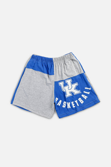 Unisex Rework Kentucky University Basketball Patchwork Tee Shorts - XS